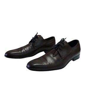 Gucci Lifford Plain Toe Mens 7D  Brown Leather Oxford Dress Shoes Formal Classic